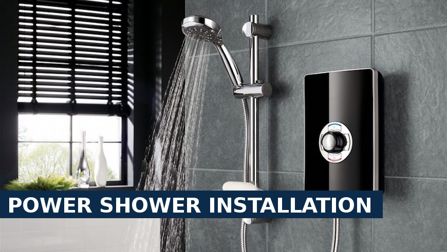 Power shower installation Wimbledon